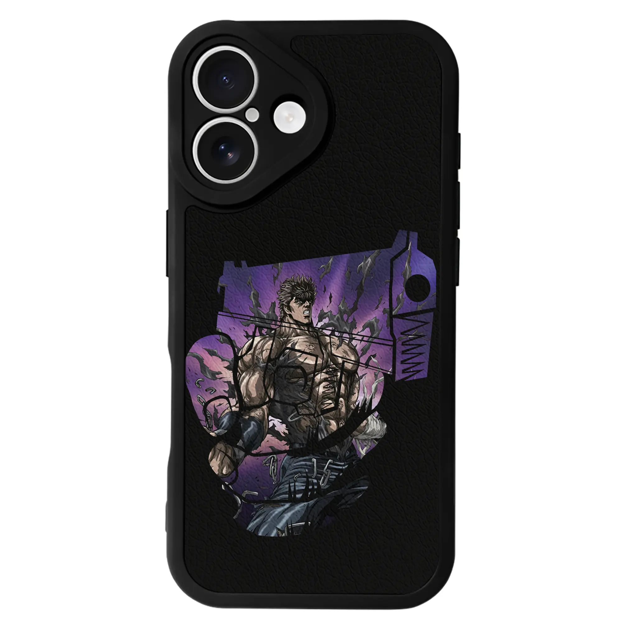 北斗の拳 グッズ,ケンシロウ - IPhone 16シリーズ対応 ・ シリコンスマホケース ・ レザー調 ・ 高精度フィット ・ 耐衝撃 ・ ワイヤレス充電対応 ・ 精密カット